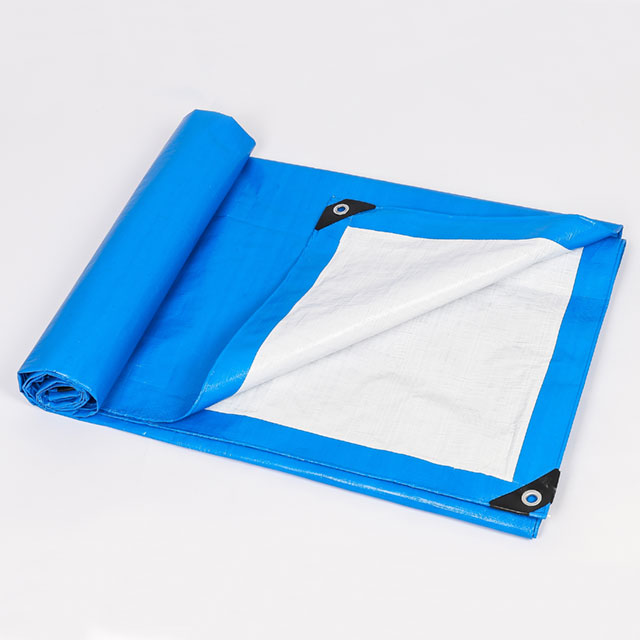 MEJOR VENTA VENDIDO LISTO Anti-UV resistente a las lágrimas 4 * 5 M Tarpa de lona blanca azul para la cubierta